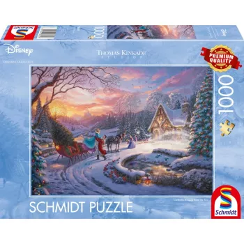 Thomas Kinkade Studios: Disney Dreams Collection - Cinderella Bringing Home the Tree, palapeli 1000 palaa