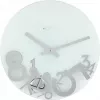 NeXtime kello 8115 Dropped, Ø43 cm, seinäkello, hopea