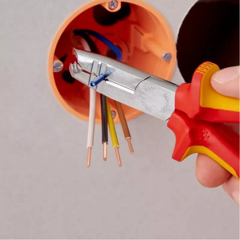 Knipex 13 46 165 kuorintapihdit punainen, keltainen