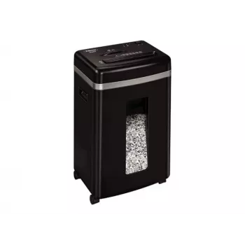 Silppuri Fellowes Powershred 450M mikrosilppu, 9 arkin kapasiteetti, 2 x 12 mm, 22 litran keruusäiliö, musta