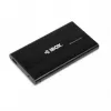 iBOX HD-02 ulkoinen kotelo 2,5 tuuman SATA-levyille, USB 3.0, alumiini, musta