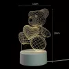 Yövalo Extralink HOME 3D sydän optinen harha yöpöytävalo USB