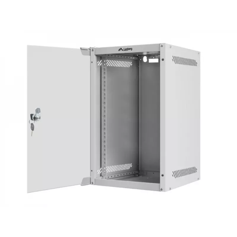 Seinäkotelo LANBERG WF10-2309-10S 9U, 280×310×469 mm, 20 kg kantavuus, harmaa
