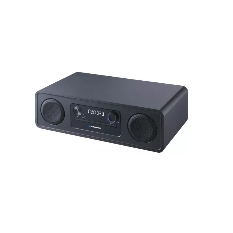 Blaupunkt MS20BK mikro Hi-Fi -järjestelmä, Bluetooth, CD/CD-RW/MP3/WMA, FM-radio, USB, AUX, kello/herätys, 120 W, musta