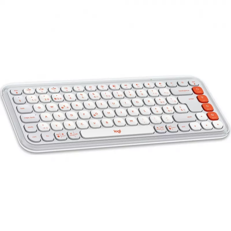 Logitech POP Icon Combo Bluetooth QWERTZ Swiss oranssi valkoinen hiiri