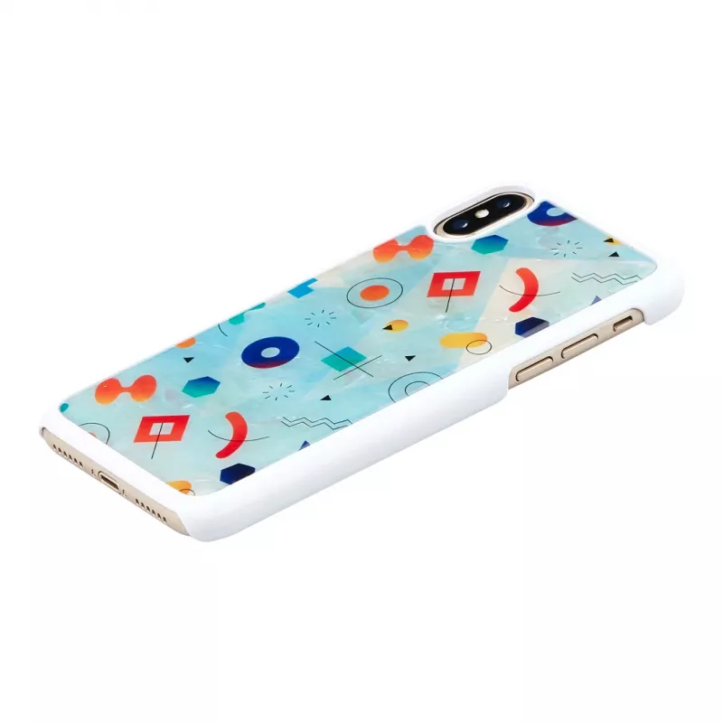 iKins puhelinkotelo iPhone XS / iPhone X S – white poppin rock suojaava takakansi