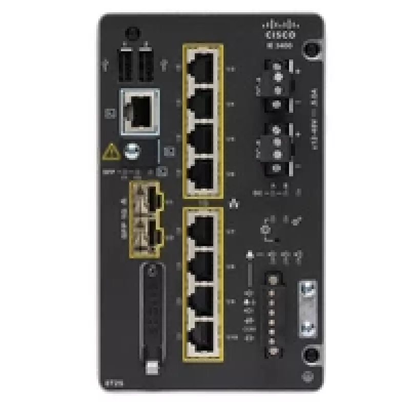 Hallittava kytkin Cisco Catalyst IE3400 L2 8x Gigabit Ethernet 3x USB