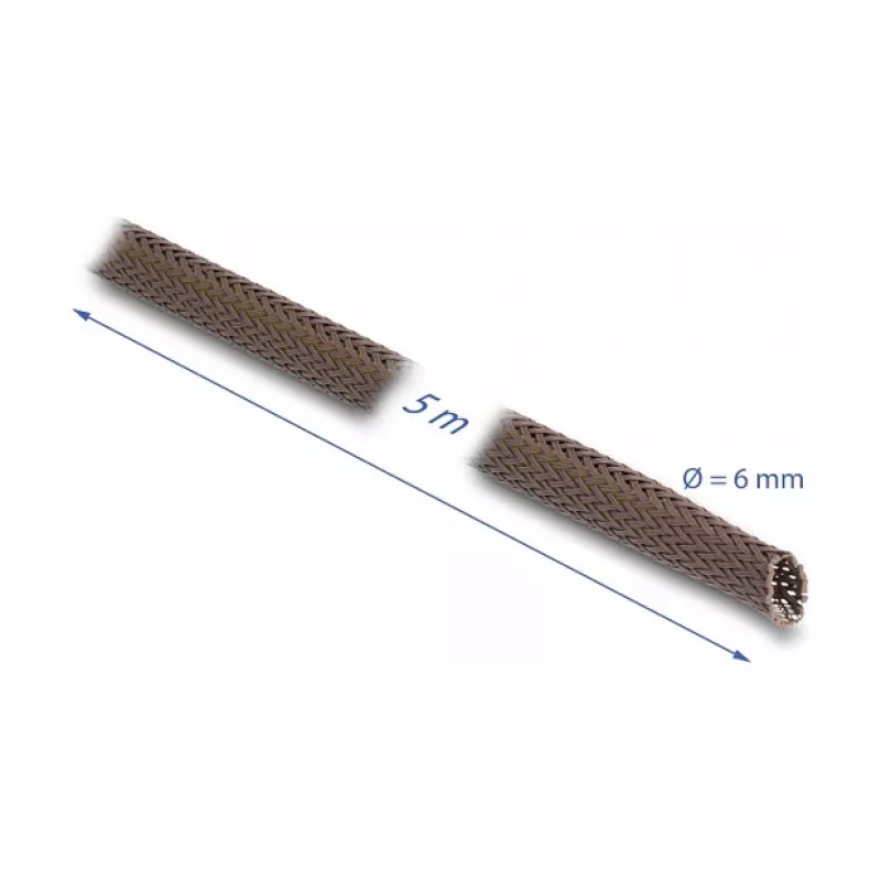 Kaapelipäällys DeLOCK 20903 ruskea polyesteri 6 mm