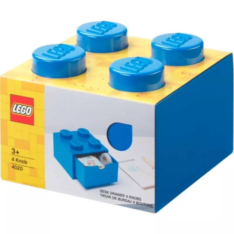 LEGO työpöytälaatikko 4, säilytyslaatikko sininen, nupit