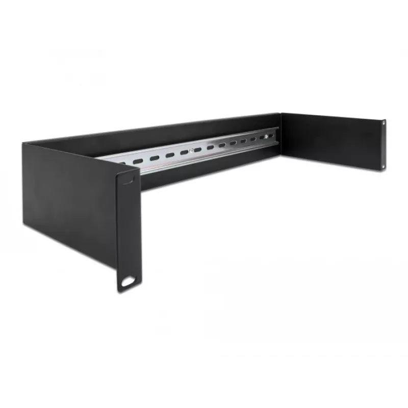 Delock 66884 19 tuuman DIN-kiskopaneeli, 2U, musta