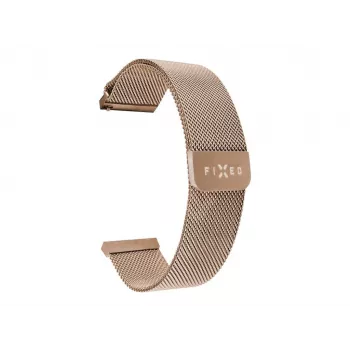 Ruostumattoman teräksen mesh-ranneke FIXED FIXMEST-20MM-RG 20 mm pikakiinnitys, ruusukulta