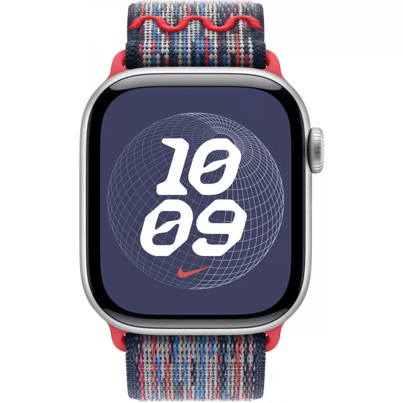 42 mm sininen/punainen Nike Sport Loop