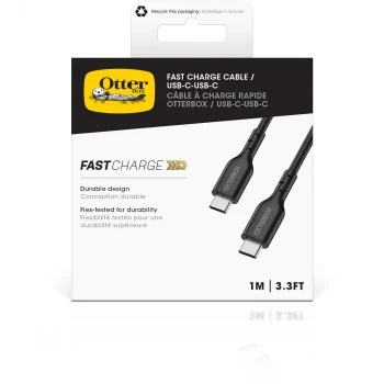 Otter Products OtterBox - USB-kaapeli - 24-pin USB-C (M) 24-pin USB-C (M) - USB 2,0 - 3 A - 1,0 m - musta (78-81356)