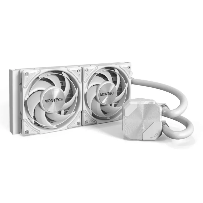 Montech HyperFlow Silent 240 prosessorin All-in-One-nestejäähdytin 12 cm valkoinen 1 kpl