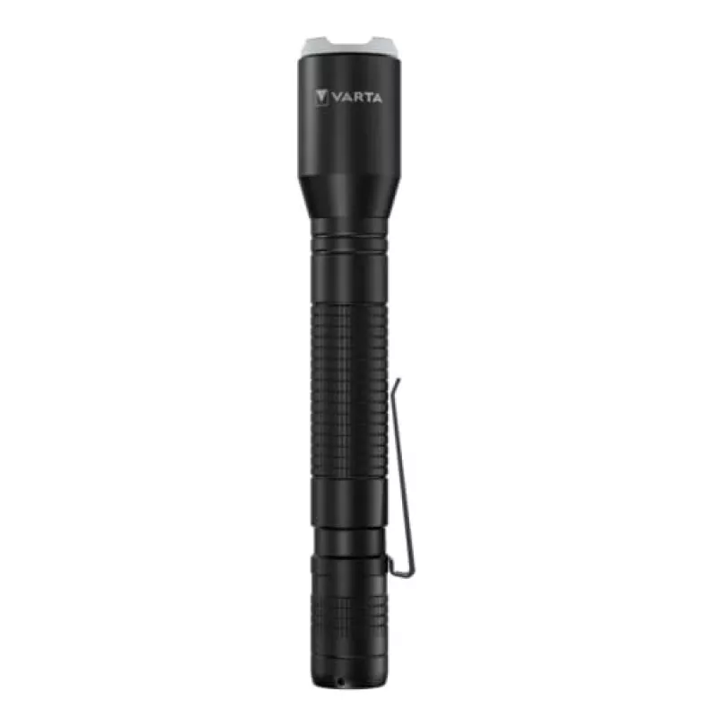 Varta 16607101421 Aluminium Light F20 Pro LED-taskulamppu, 3 valotilaa, musta