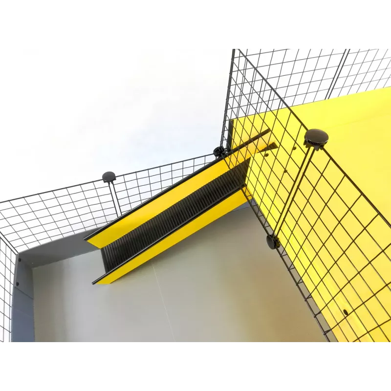 C&C modulaarinen häkki yksitasoinen 4x2 + parvi 2x1 + musta ramppi