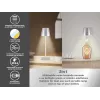 Beper P201UTP117 ladattava LED-pöytävalaisin, 1,5 W, kosketuskytkin, himmennettävä, 33 mm pullosovitin, vedenkestävä, hopea