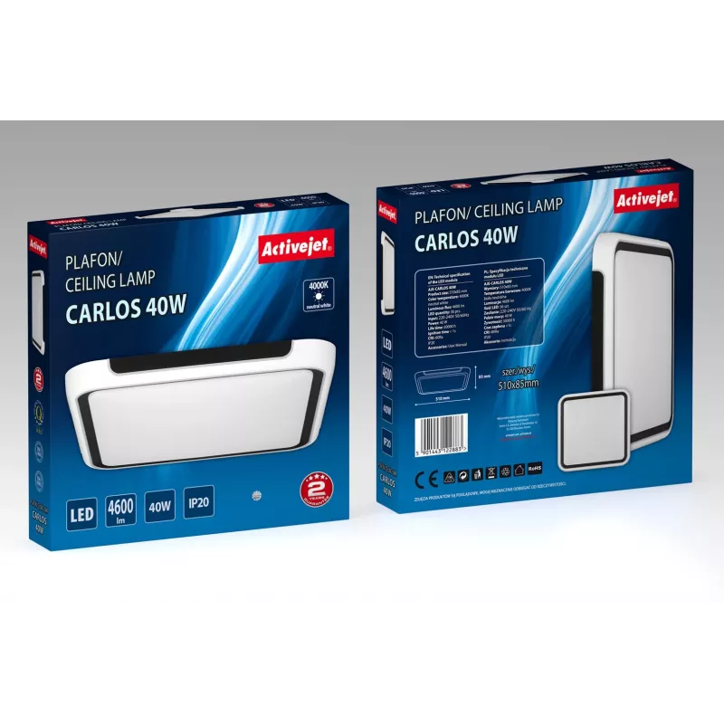 Activejet LED-kattovalaisin AJE-CARLOS 40W