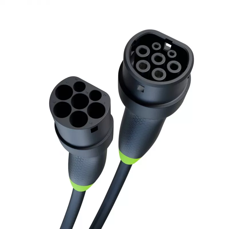 Latauskaapeli Green Cell EVKABGC03 — Type 2, 5 m, 11 kW, sähköautoille