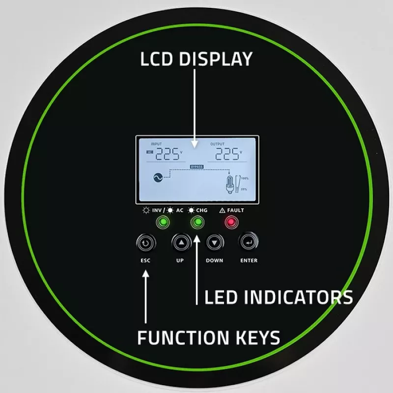 Hybridi-aurinkoinvertteri Off-Grid 3500W, Wi-Fi