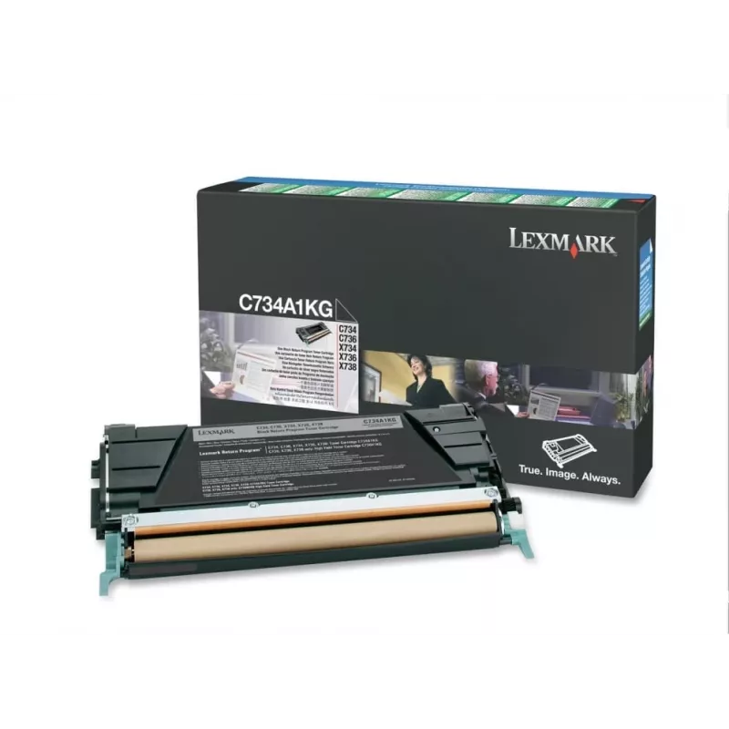 Lexmark - värikasetti - 1 x musta - 8000 sivua - LRP / LCCP (0C734A1KG)