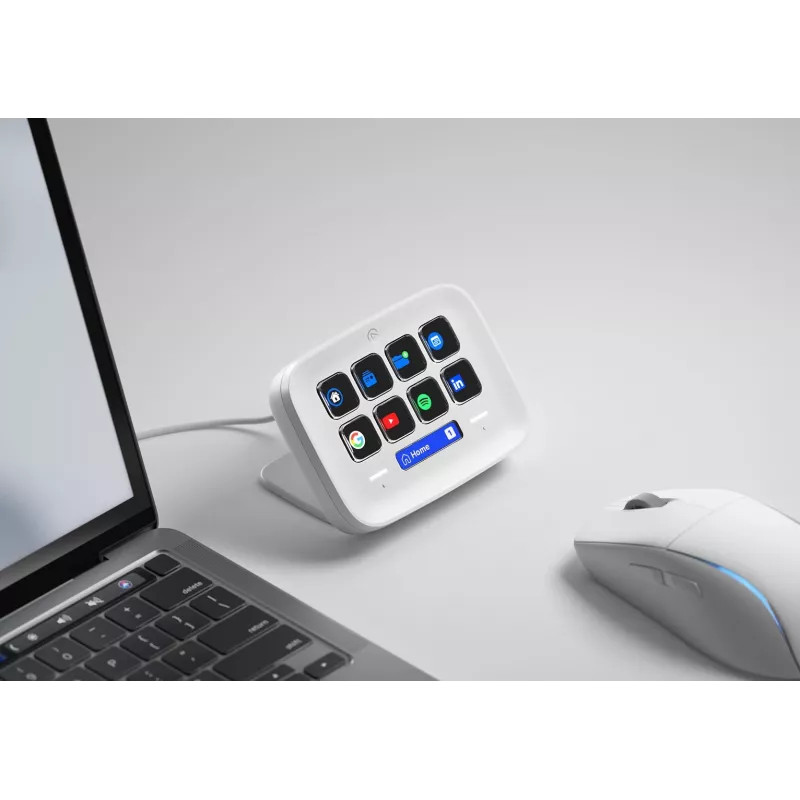 Stream Deck Neo Elgato 10-painikkeinen ohjelmoitava ohjain valkoinen