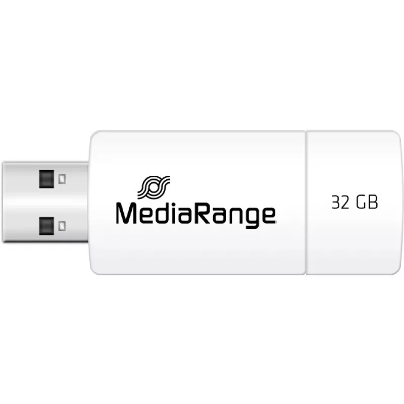 MediaRange - USB-flash-asema - 32 GB - USB 2.0 - valkoinen, vihreä (MR973)