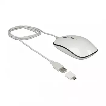 Hiiri DeLOCK 12532 toimisto molempikätinen USB Type-A optinen 3200 DPI
