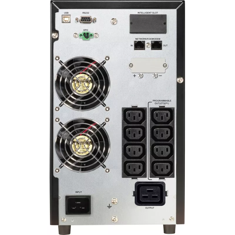 PowerWalker VFI 3000 CG PF1 kaksoismuunnos (online) 3 kVA 3000 W 9 AC-lähtöä
