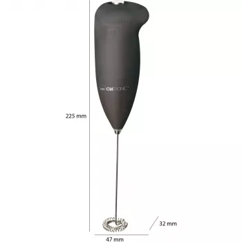 Clatronic MS 3089 paristokäyttöinen maidonvaahdotin, musta/ruostumaton teräs
