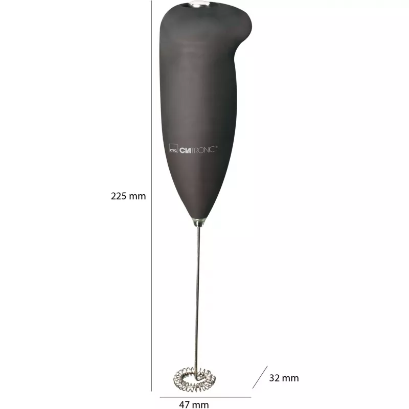Clatronic MS 3089 paristokäyttöinen maidonvaahdotin, musta/ruostumaton teräs