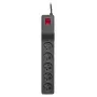 LESTAR ZX 510 G-A K.:CZ 5,0M ylijännitesuoja musta 5 pistorasiaa 230 V 5 m