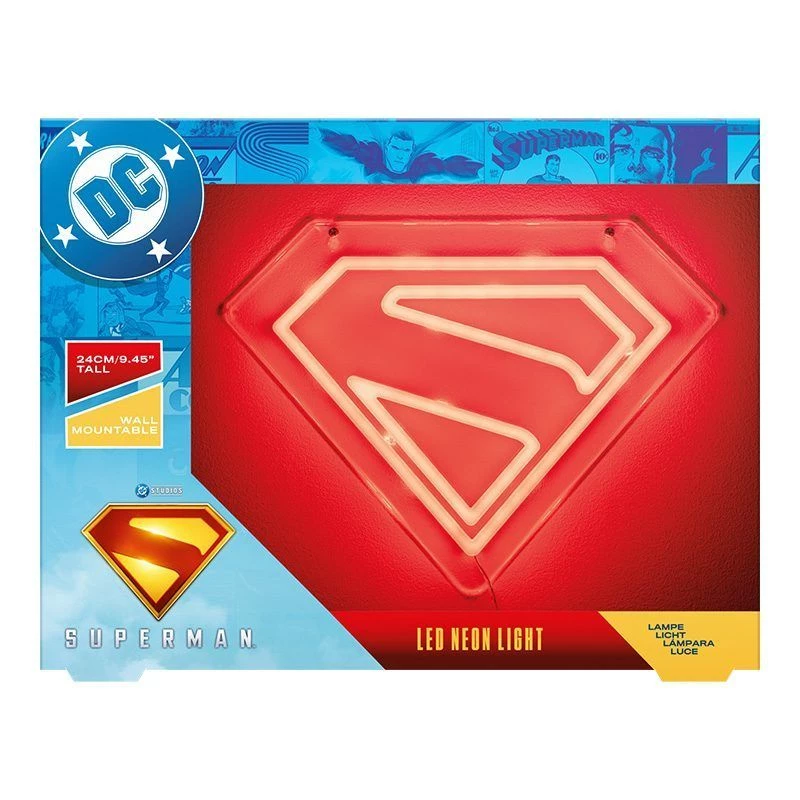 Seinäkiinnitteinen LED-neonvalo Paladone Superman PP14478SMTVN, koristeellinen seinäkilpi