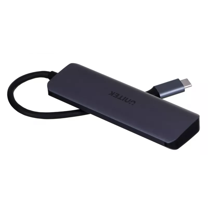 UNITEK uHUB Q4 USB-keskitin Type-C 5000 Mbit/s harmaa