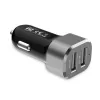 Autolaturi 2x USB 2,4A alumiini