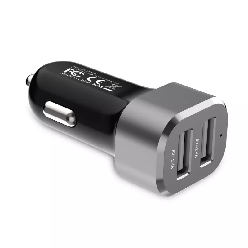 Autolaturi 2x USB 2,4A alumiini
