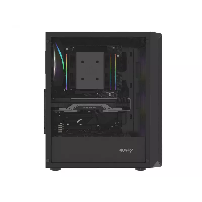 Kotelo Fury Shobo SH4F RGB-ikkunalla ja 4 tuulettimella MIDI Computer PC