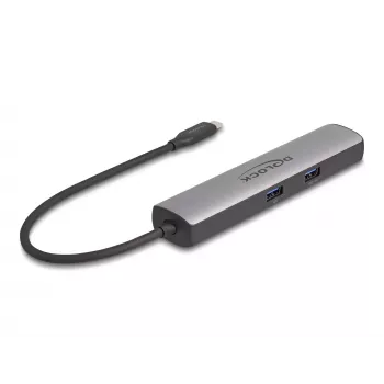 DeLOCK USB Type-C -telakointiasema 8K HDMI USB 10 Gbps 2,5 Gigabit LAN PD 100W