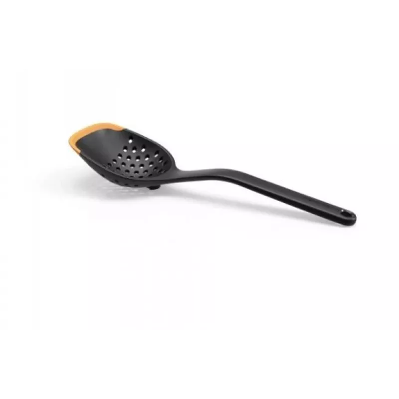 Fiskars 1027302 reikälusikka, 30 cm, musta/oranssi