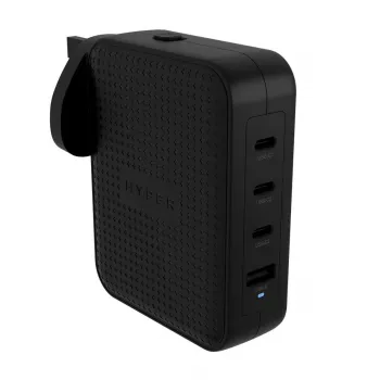 Hyper HyperJuice 145W USB-C GaN matkalaturi 4 liitännällä - musta