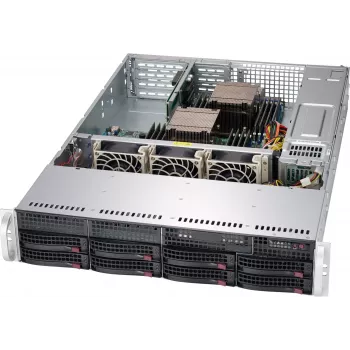 Supermicro SuperChassis 825TQC-R802WB 2U telinepalvelinkotelo, 800 W, musta