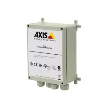 Virtalähde AXIS 5000-001 valvontakameroille, 220–240 V → 24 V 0,4 A, valkoinen, 147×80×187 mm