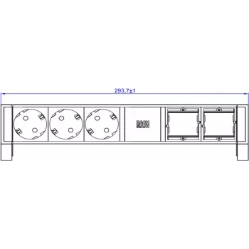 Bachmann DESK2 3xCEE7/3 2xCM 902.607 virta 0 2m GST18 RAL9005