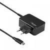Akyga AK-ND-80 USB-C GaN kannettavan virtalähde 45 W, PD 3.0, 5–20 V, 1,8 m kaapeli, musta