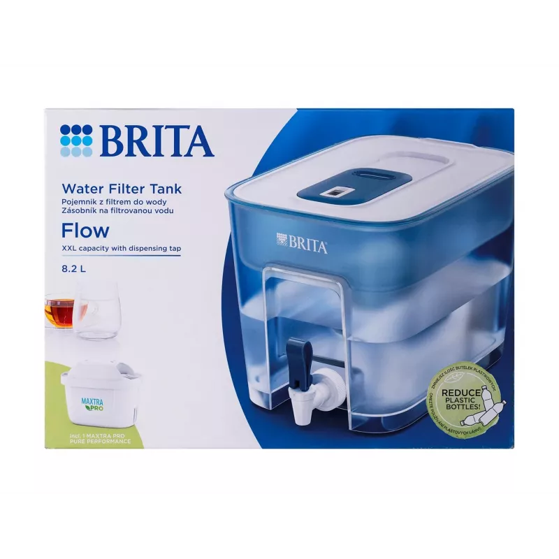 BRITA Flow 1052805 vedensuodatinannostelija MAXTRA PRO Pure Performance -suodatinpatruunalla, 8,2 l (5,2 l suodatettua), sininen