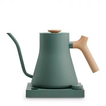 Sähköinen vedenkeitin Fellow Stagg EKG PRO 1L, 1200W, mattavihreä, ruostumaton teräs, puukahva, säädettävä 40–100°C