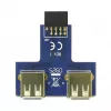 DeLOCK 9-napainen 2,54 mm 2 x USB 2.0 1 x 9-napainen 2,54 mm musta sininen hopea