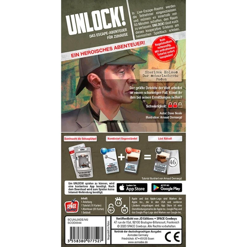 Unlock - Sherlock Holmes: Der scharlachrote line, seura­pelilaatikko 5B