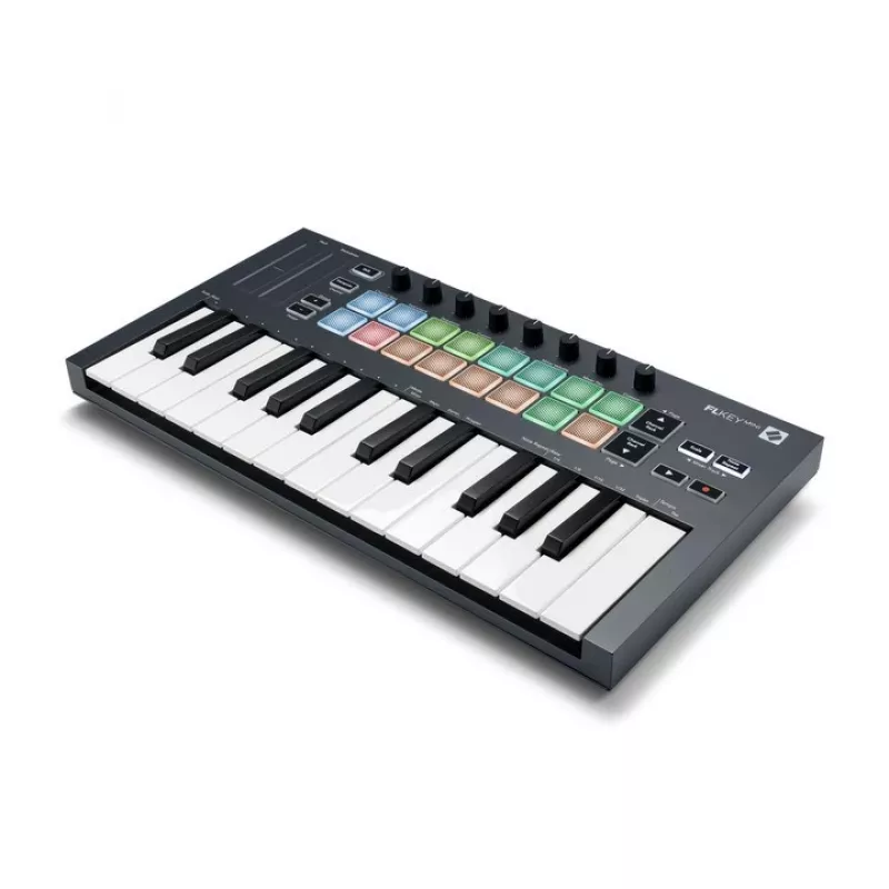 Novation FLKEY Mini - MIDI-näppäimistö erityisesti FL Studio -ohjelmistolle, 25 näppäintä.