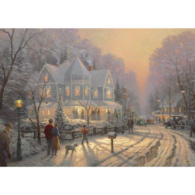 Thomas Kinkade Studios: Feierliche Weihnachtstage, palapeli 1000 palaa